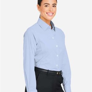 Women's CrownLux Performance® Microstripe Dress Shirt - DG537W - Image 6