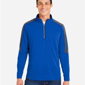 Men's Market Snag Protect Mesh Colorblock Quarter-Zip Pullover - CE404 - Image 41
