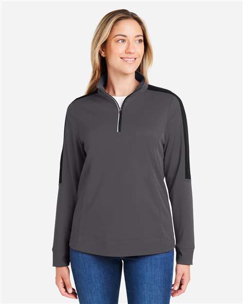 Women's Market Snag Protect Mesh Colorblock Quarter-Zip Pullover - CE404W
