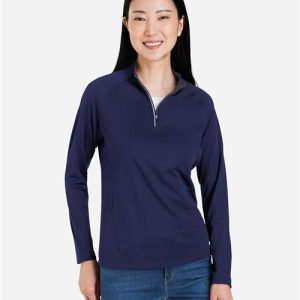 Women's Origin Performance Pique Quarter-Zip Pullover - CE418W - Image 17