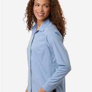 Women's CrownLux Performance® Spencer Poplin Dress Shirt - DG505W - Image 24