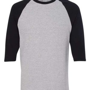 Unisex Heavy Cotton™ Raglan Three-Quarter Sleeve T-Shirt - 5700 - Image 2