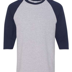 Unisex Heavy Cotton™ Raglan Three-Quarter Sleeve T-Shirt - 5700 - Image 5