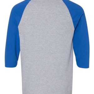 Unisex Heavy Cotton™ Raglan Three-Quarter Sleeve T-Shirt - 5700 - Image 12