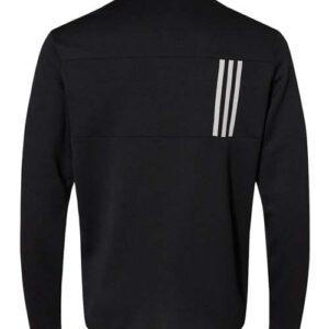 Men's 3-Stripes Double-Knit Quarter-Zip Pullover - A482 - Image 3