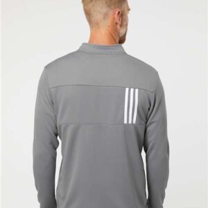Men's 3-Stripes Double-Knit Quarter-Zip Pullover - A482 - Image 13