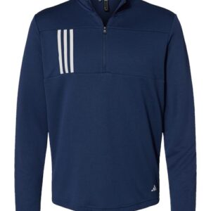 Men's 3-Stripes Double-Knit Quarter-Zip Pullover - A482 - Image 14
