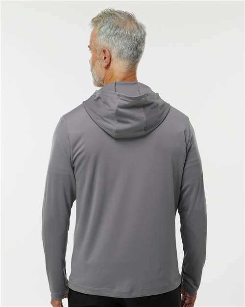 Men's Lightweight Quarter-Zip Hooded Pullover - A596