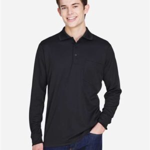 Men's Pinnacle Performance Long Sleeve Piqué Polo with Pocket - 88192P - Image 4