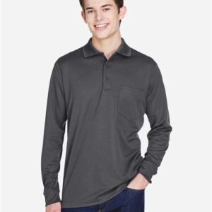 Men's Pinnacle Performance Long Sleeve Piqué Polo with Pocket - 88192P - Image 9