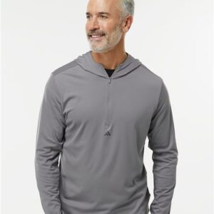 Men's Lightweight Quarter-Zip Hooded Pullover - A596
