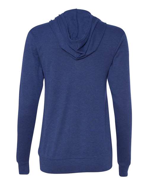 Unisex Triblend Lightweight Full-Zip Hooded Long Sleeve Tee - 3939