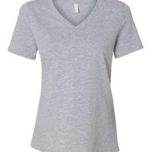 Women's Relaxed Heather CVC V-Neck Tee - 6405CVC - Image 2