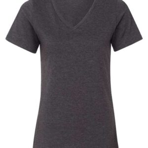 Women's Relaxed Heather CVC V-Neck Tee - 6405CVC - Image 5