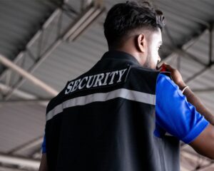 Reflective Print sample on a safety Vest patch